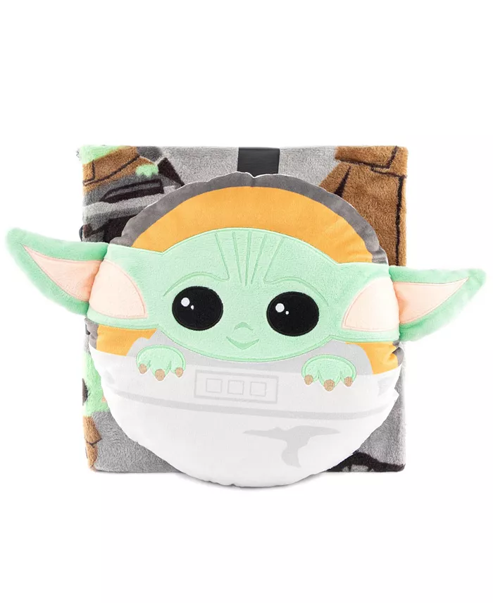 Disney CLOSEOUT! Star Wars Baby Yoda 2-Pc. Pillow Blanket Nogginz Set - Intensery