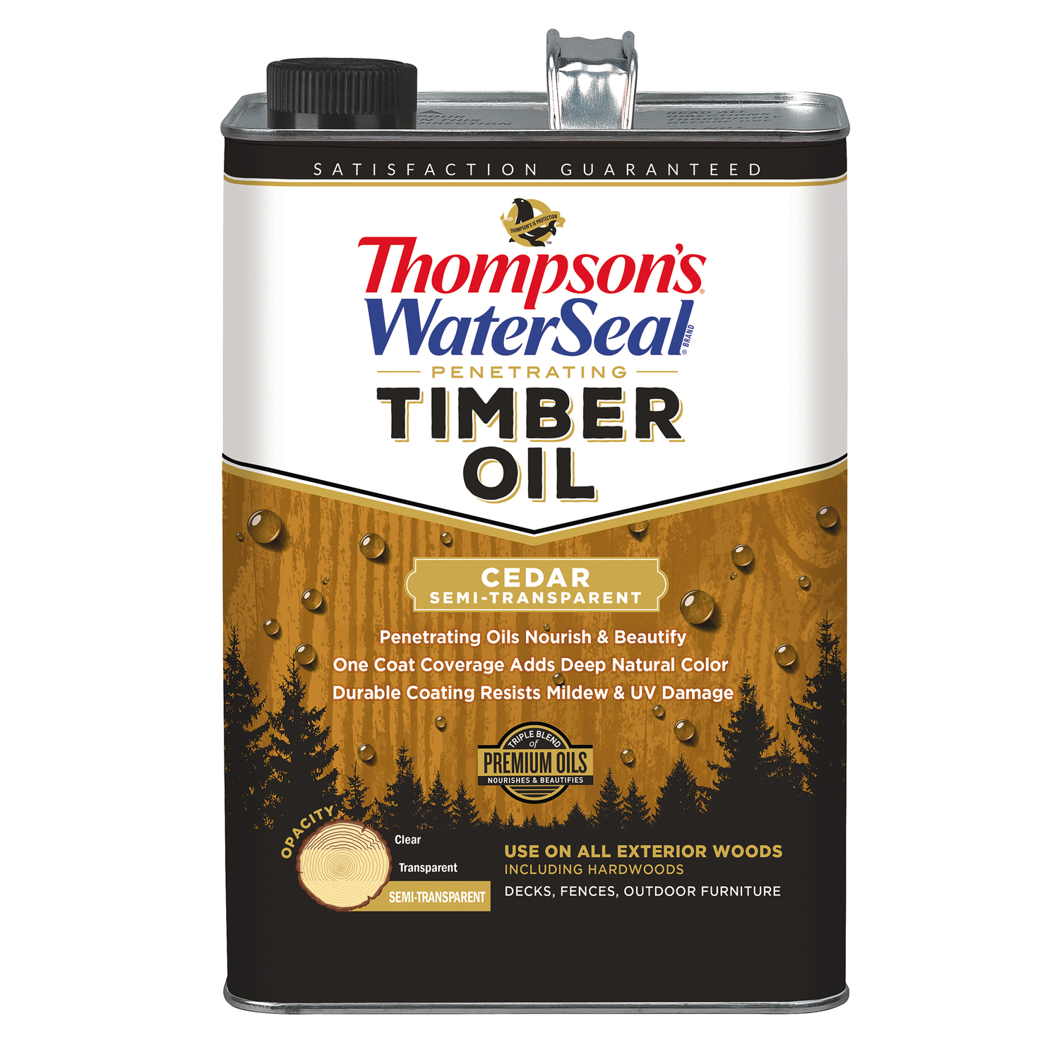 Thompson\u0027s WaterSeal Penetrating Timber Oil Semi-Transparent Cedar Penetrating Timber Oil 1 gal - Intensery