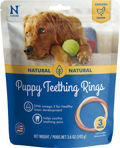 N-Bone Puppy Teething Ring Chicken Flavor Dog Treats - Intensery