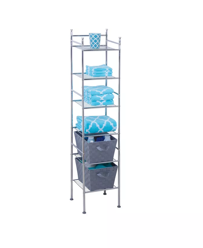Honey Can Do 6-Tier Bathroom Storage Shelving Unit - Intensery