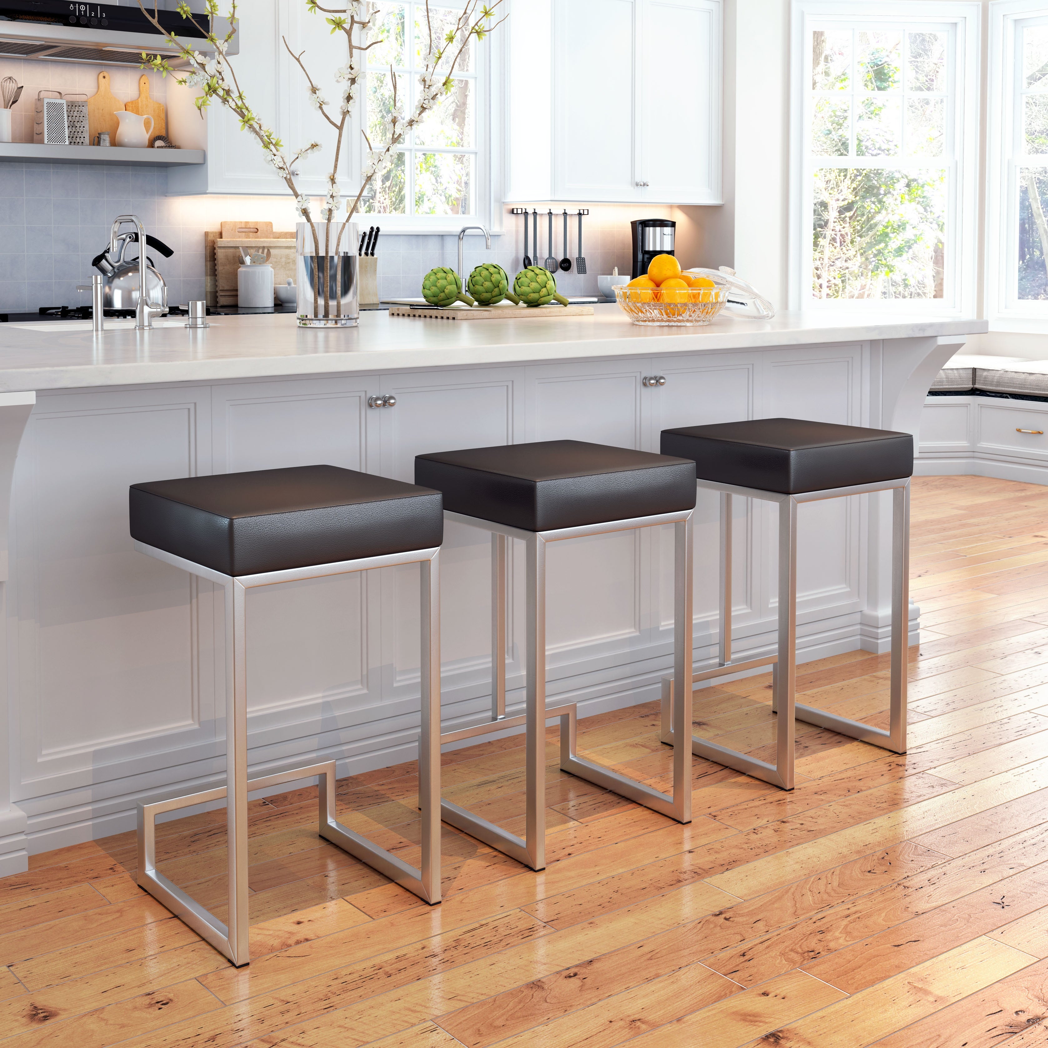 Dune Buggy Counter Stool (Set of 2) Black - N/A - Intensery