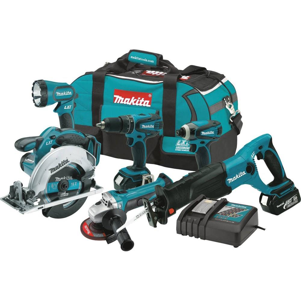 Makita 18V LXT Lithium-Ion Cordless 6-Pc Combo Kit XT601 from Makita - Intensery