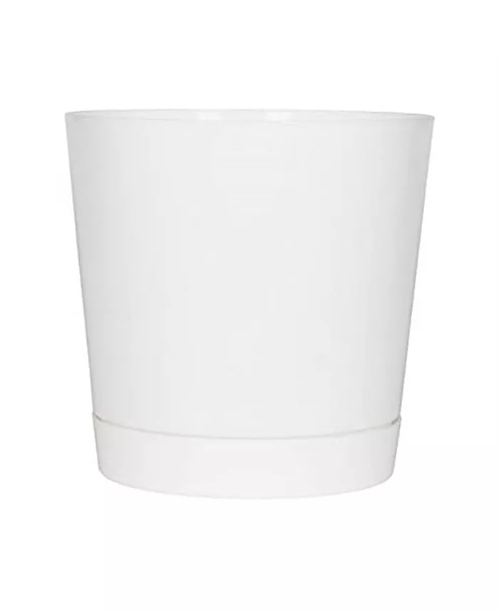 Novelty (#10142) Full Depth Cylinder Pot， White， 14 Inch - Intensery