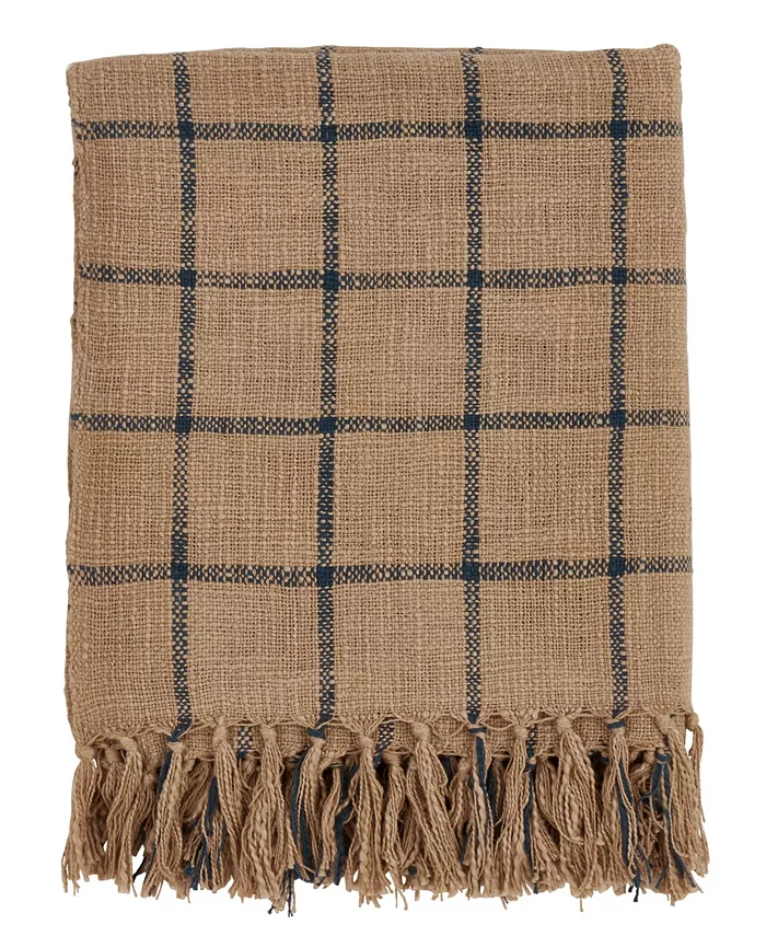 Saro Lifestyle Checkered Throw - Intensery