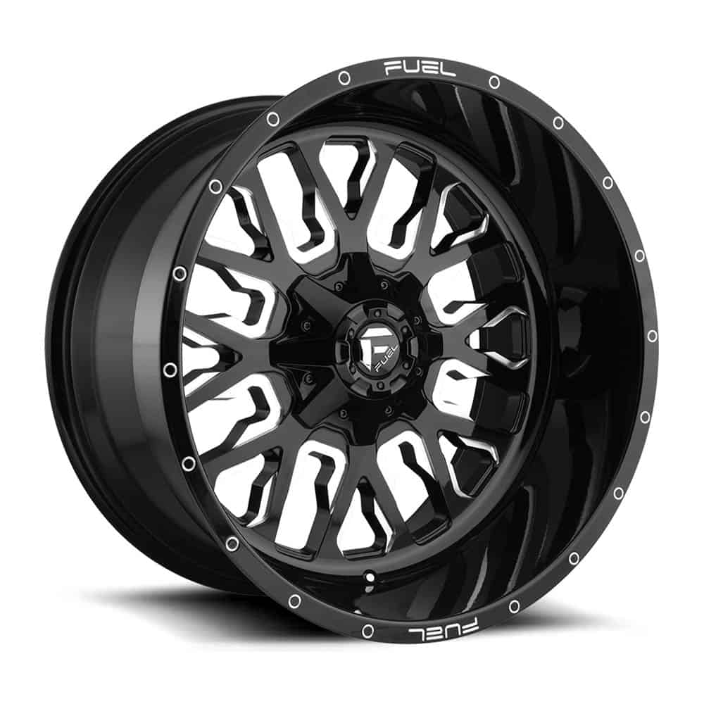 Fuel 1PC D611 STROKE D611 18X9 8X6.5 GL-BLK-MIL 01MM - Intensery