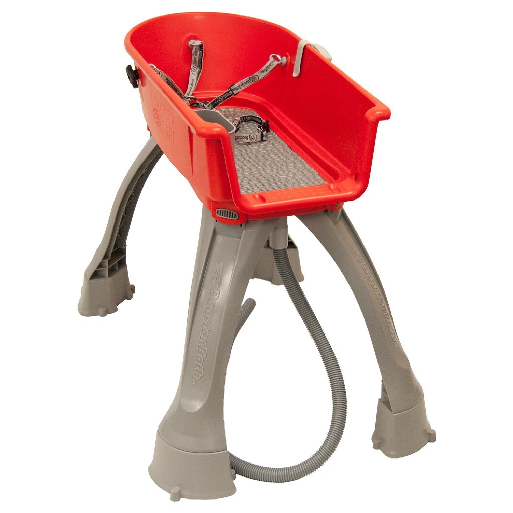 Booster Bath Elevated Dog Bath and Grooming Center Medium Red 33