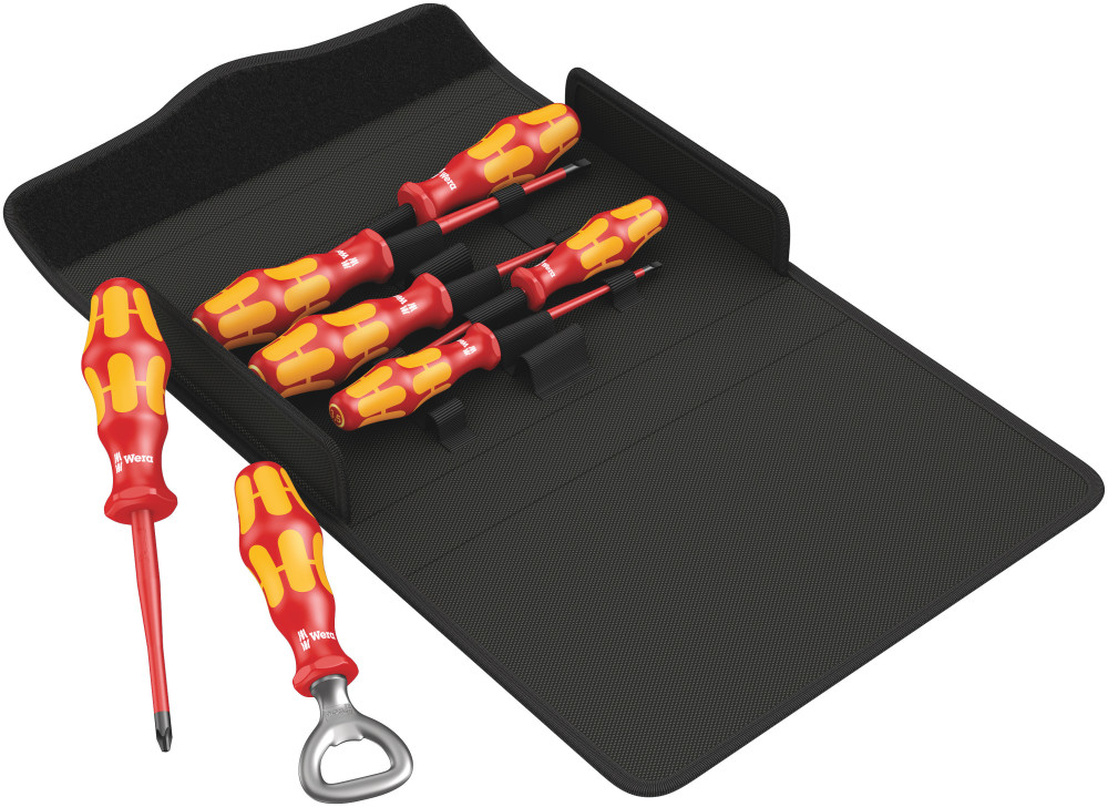 Wera 7pc Kraftform Plus 100 iS/7 Set 2 VDE Screwdriver Set - Intensery