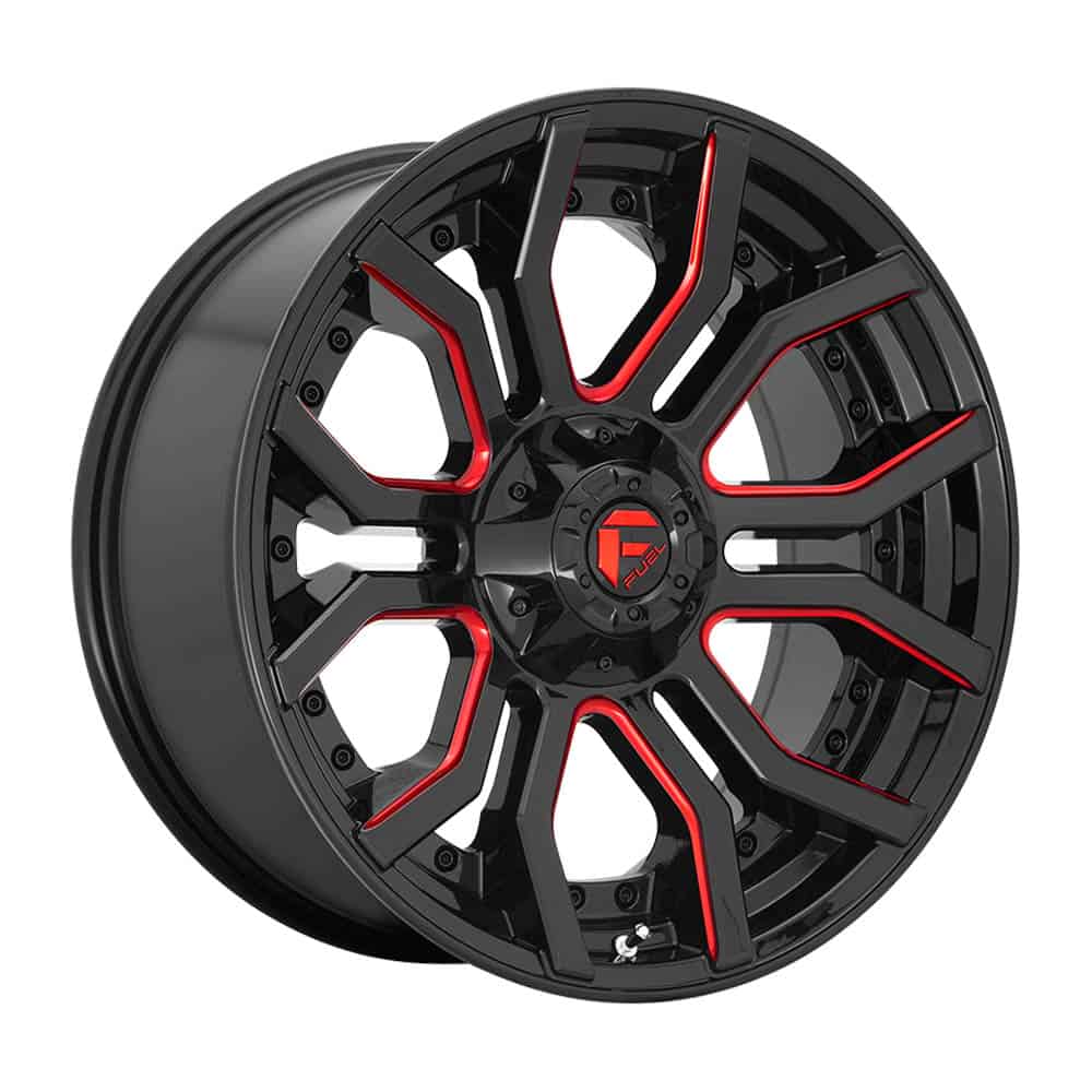 Fuel 1PC D712 RAGE D712 20X10 8X180 GL-BLK-RTTC -18MM - Intensery
