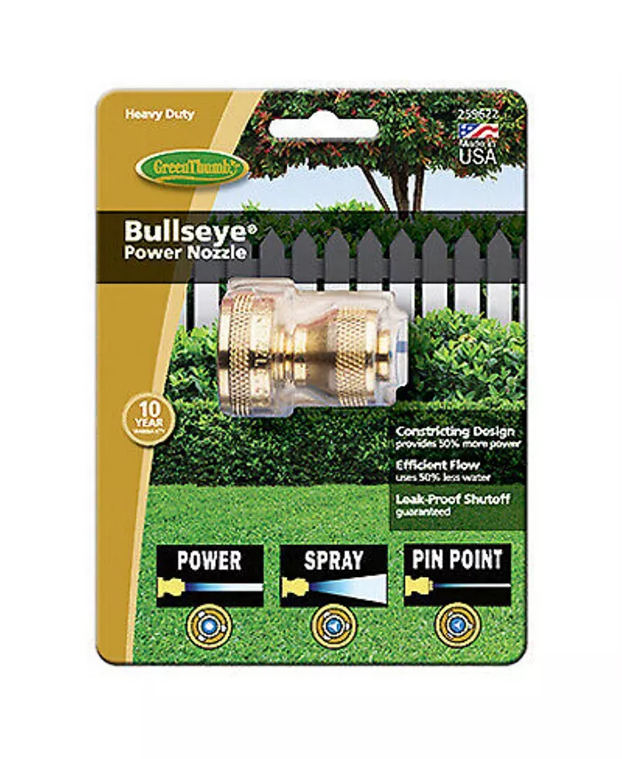 Green Thumb Power Water Nozzle， Brass， Industrial Grade， 0.75in Qty 1 - Intensery