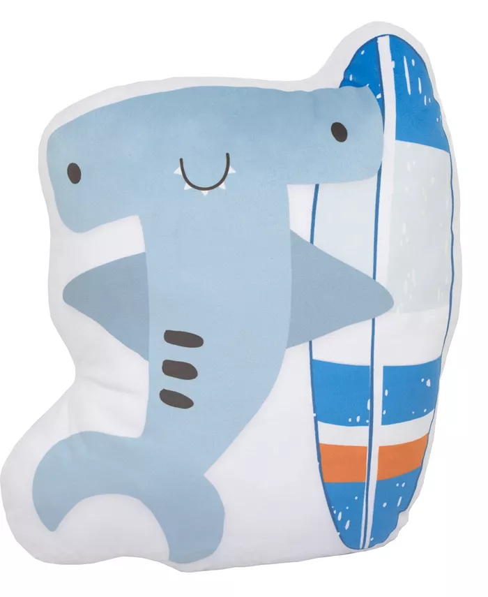 Macy's Little Dude Adventure Shark with Surfboard Decorative Pillow - Intensery