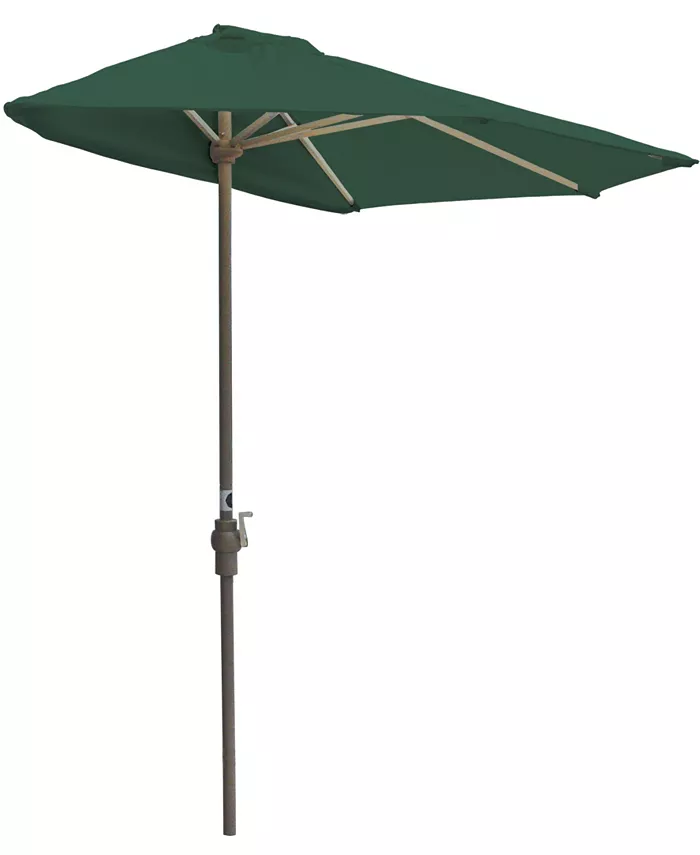 Blue Star Group OFF-THE-WALL BRELLA， 9' Wide Half Umbrella， SolarVista Fabric - Intensery