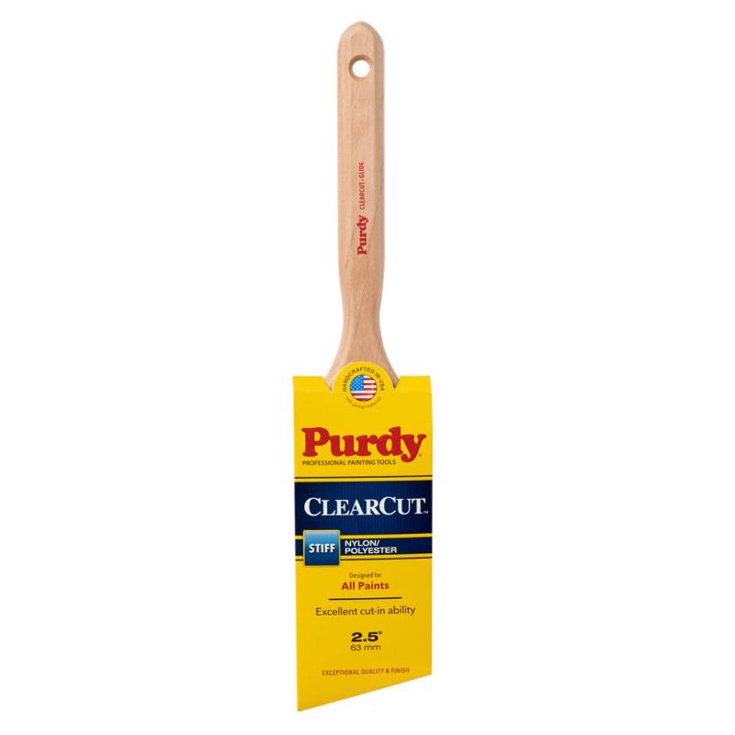 Purdy Clearcut Glide 2-1/2 in. Stiff Angle Trim Paint Brush - Intensery
