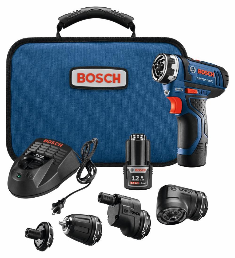 Bosch 12V Max Flexiclick 5-In-1 Drill/Driver System Kit GSR12V-140FCB22 from Bosch - Intensery