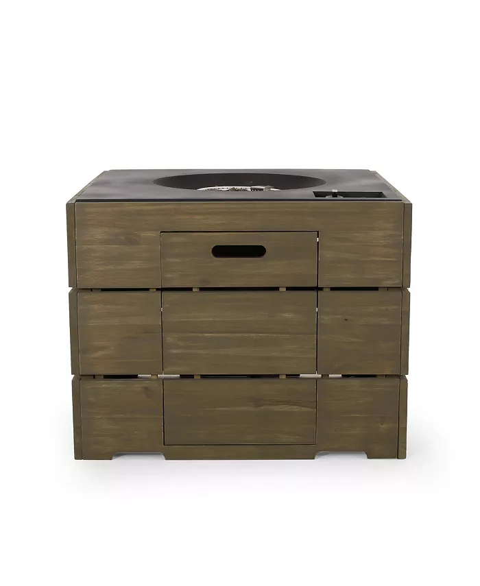 Noble House Archie Outdoor Rectangle Fire Pit - Intensery