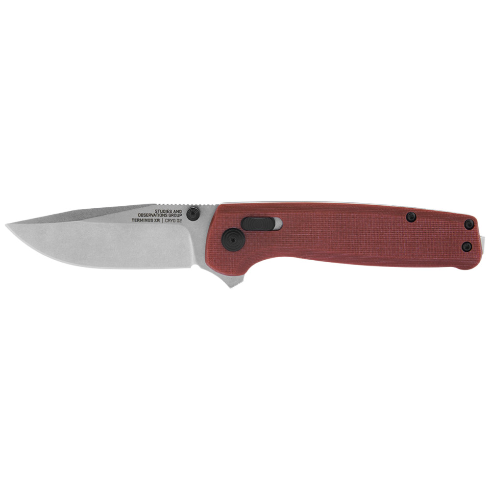 SOG Terminus XR G10 Folding Knife Crimson Red - Intensery