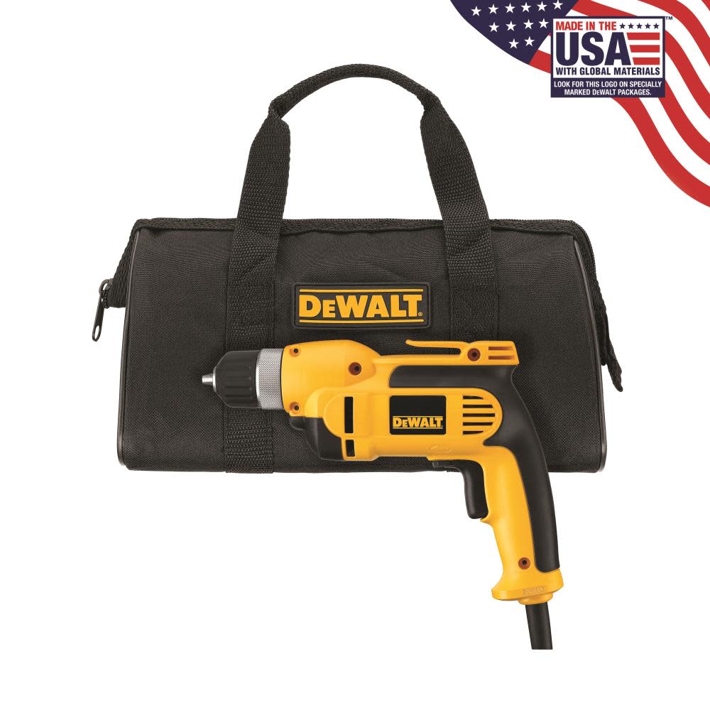 3/8 (10mm) VSR Pistol Grip Drill Kit with Keyless Chuck - Intensery