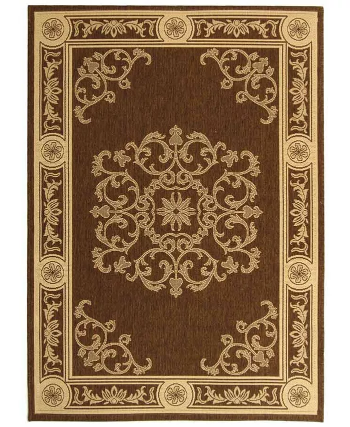 Safavieh Courtyard Chocolate and Natural 5'3