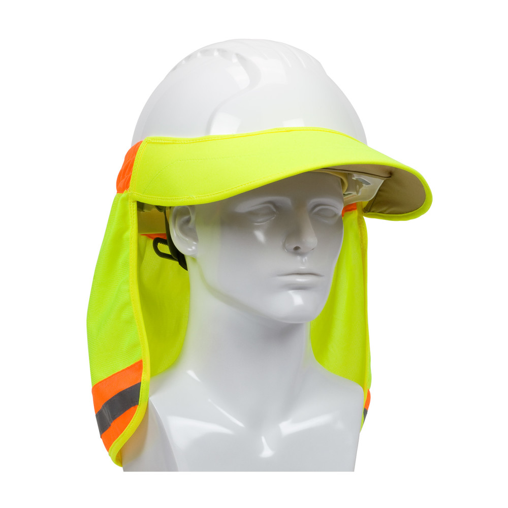 Protective Industrial Products Hard Hat Visor and Neck Shade Hi Vis Yellow EZ Cool - Intensery