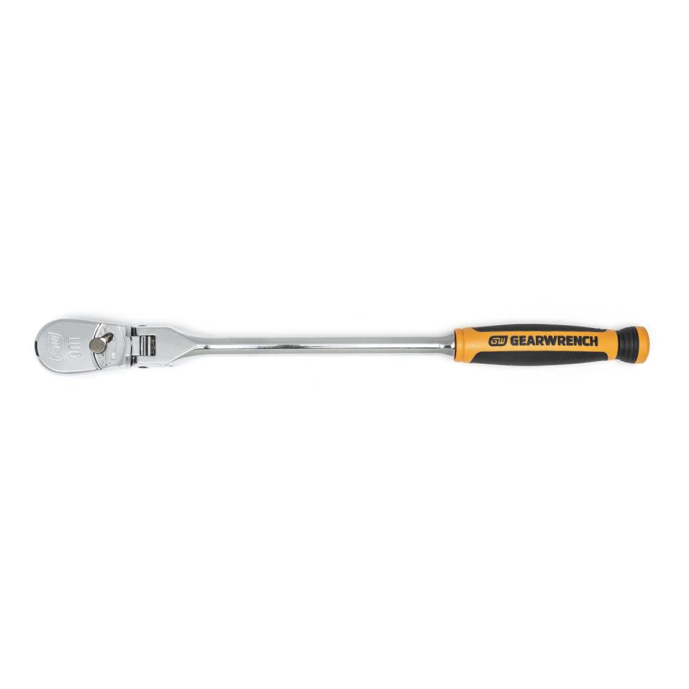 3/8 Drive 90 Tooth Dual Material Flex Head Teardrop Ratchet 13 - Intensery