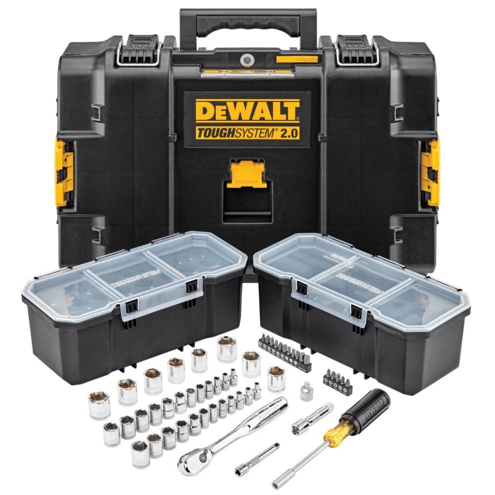 DEWALT Mechanics Tool Set with TOUGHSYSTEM 2.0 Toolbox 53pc - Intensery