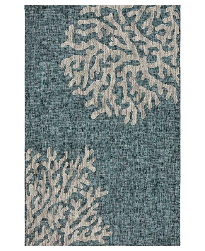 LR Home Nassau NASS81022 5' x 7' Outdoor Area Rug - Intensery