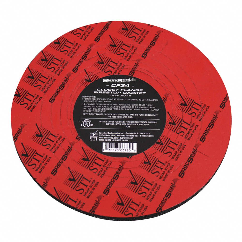 Specified Technologies SpecSeal Closet Flange Firestop Gasket - Intensery