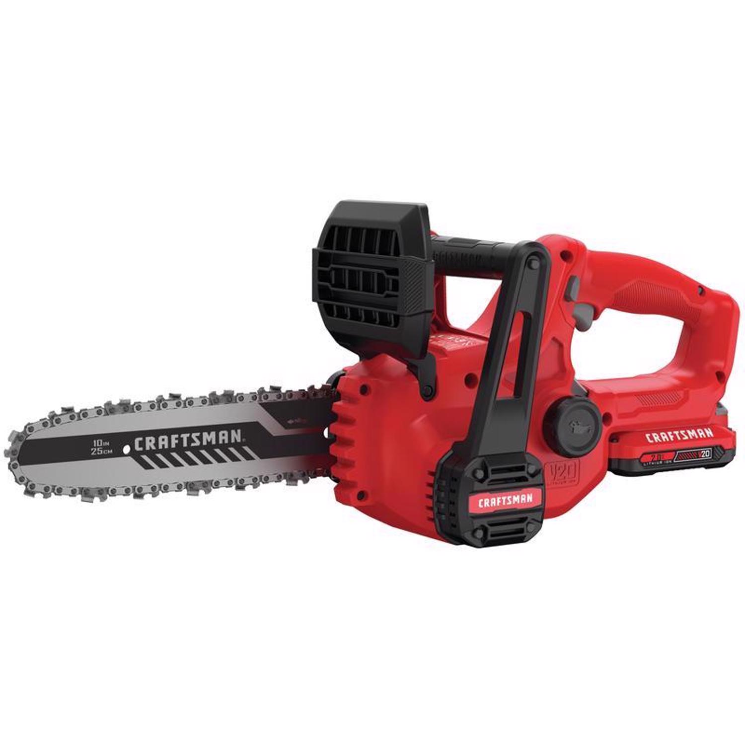 Craftsman V20 CMCCS610D1 10 in. Battery Chainsaw Kit (Battery \u0026 Charger) - Intensery
