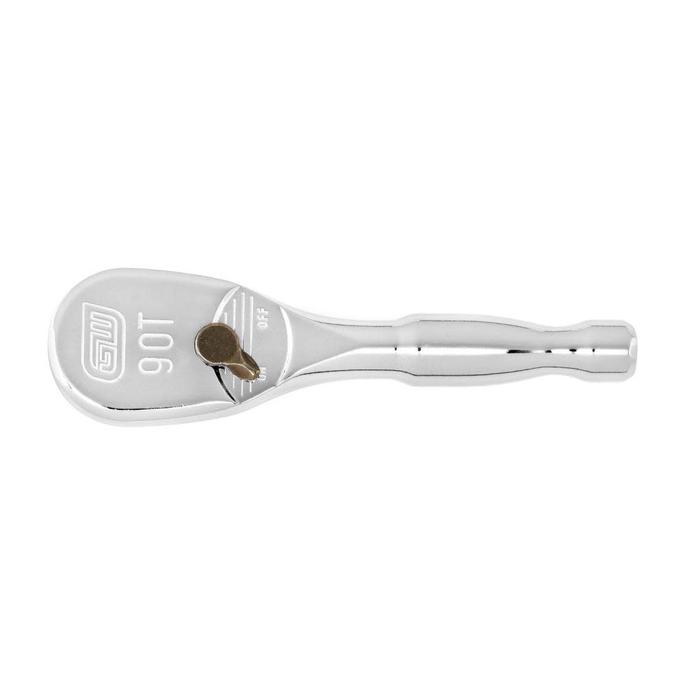 3/8 Drive 90 Tooth Stubby Teardrop Ratchet 4-3/4 - Intensery