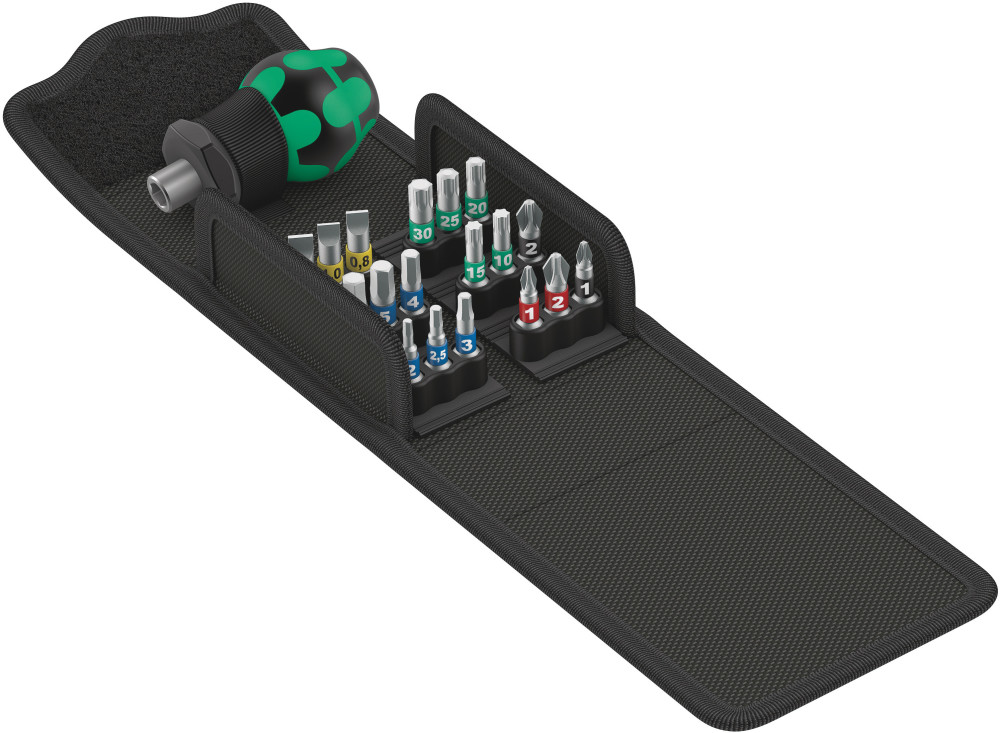 Wera 19pc Kraftform Kompakt Stubby 1 Screwdriver Set - Intensery