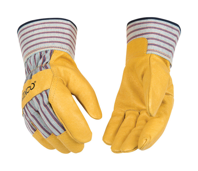 Kinco Men\u0027s Indoor/Outdoor Palm Gloves Yellow M 1 pair - Intensery