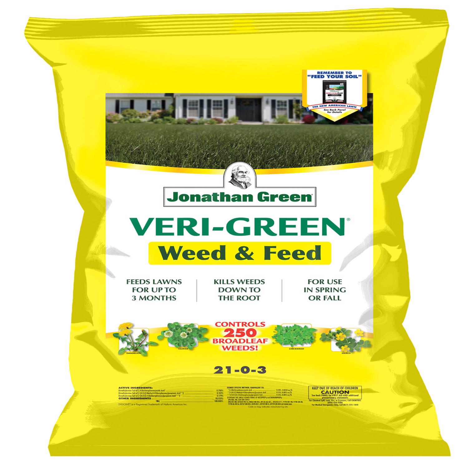 Jonathan Green Veri-Green Weed \u0026 Feed Lawn Food For All Grasses 15000 sq ft - Intensery