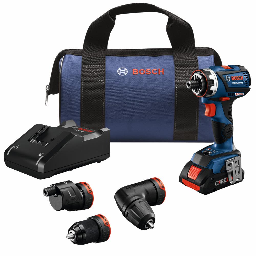 Bosch 18V EC Flexiclick 5-In-1 Drill/Driver System Kit GSR18V-535FCB15 from Bosch - Intensery