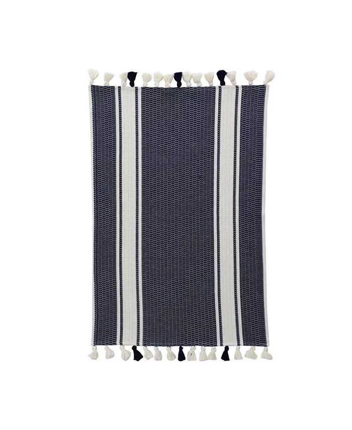 Olive and Linen Pom Pom Bath Mat - Intensery