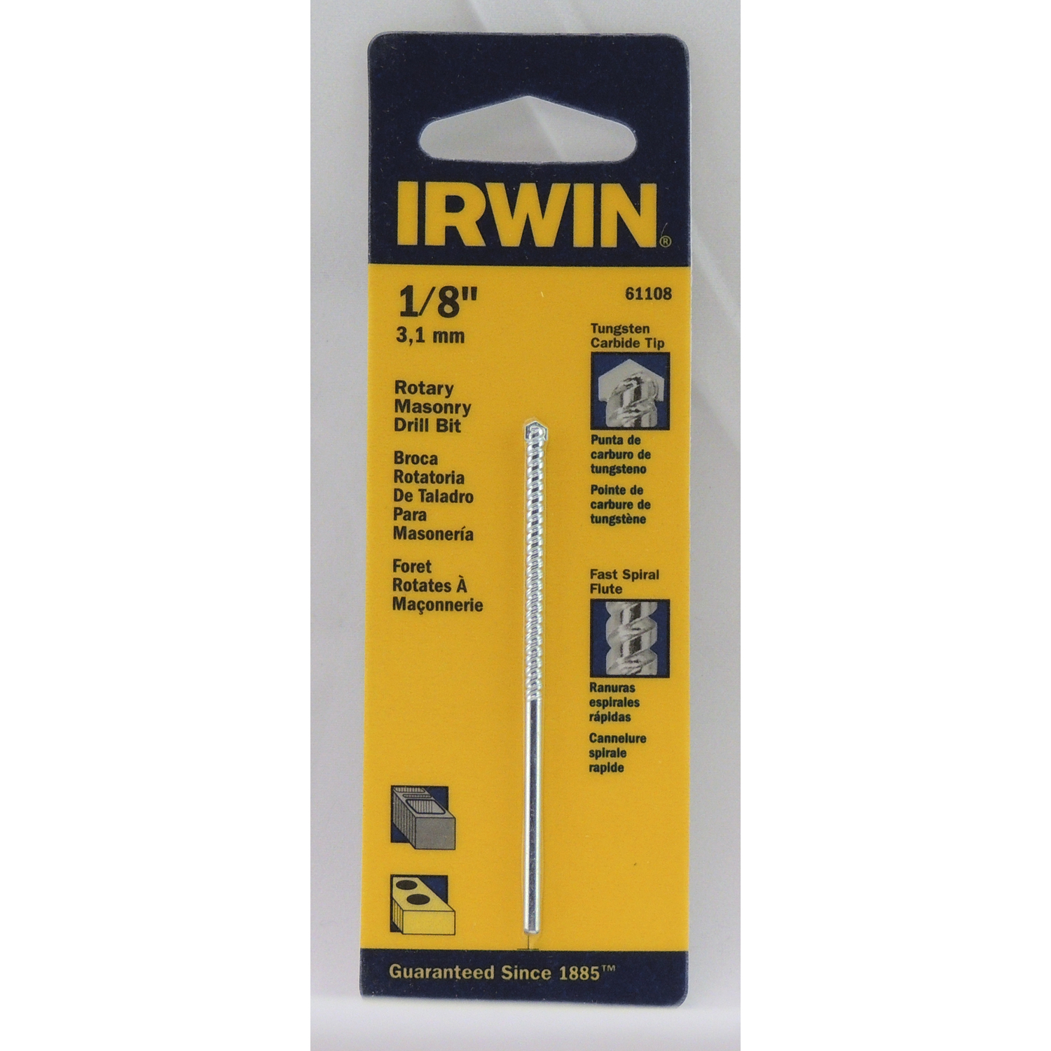 Irwin 1/8 in. X 3 in. L Carbide Tipped Rotary Drill Bit 1 pc - Intensery