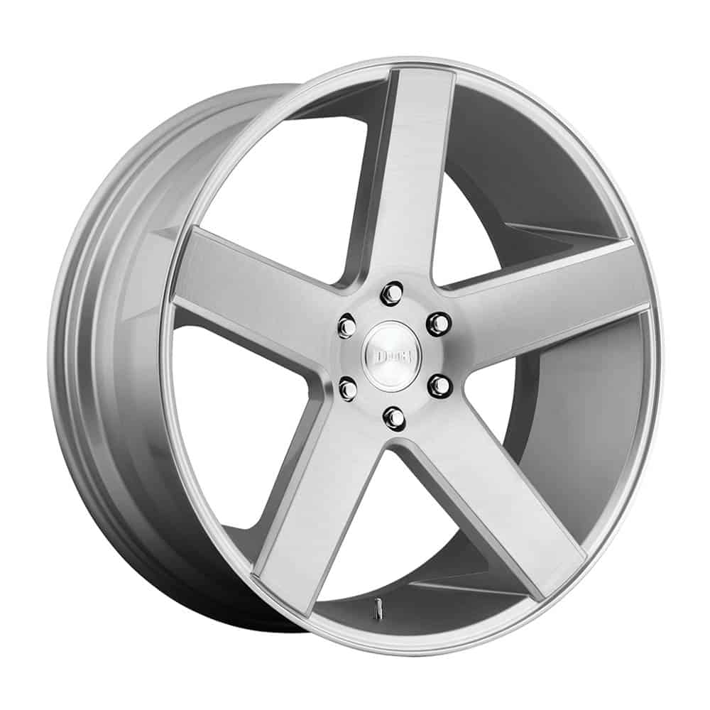 DUB 1PC S218 BALLER S218 22X9.5 5X5.5 GL-SLVR-BRSH 26MM - Intensery