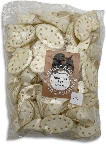 HDP Mini Rawhide Shoes Dog Treats， 100 count - Intensery