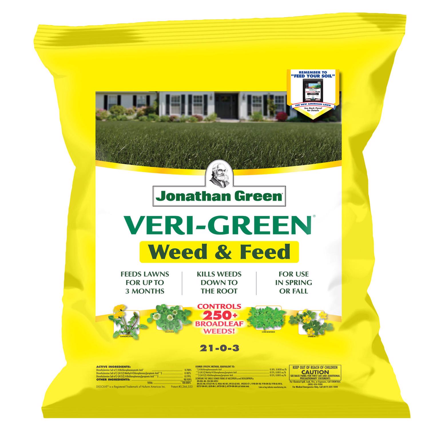 Jonathan Green Veri-Green Weed \u0026 Feed Lawn Food For All Grasses 5000 sq ft - Intensery