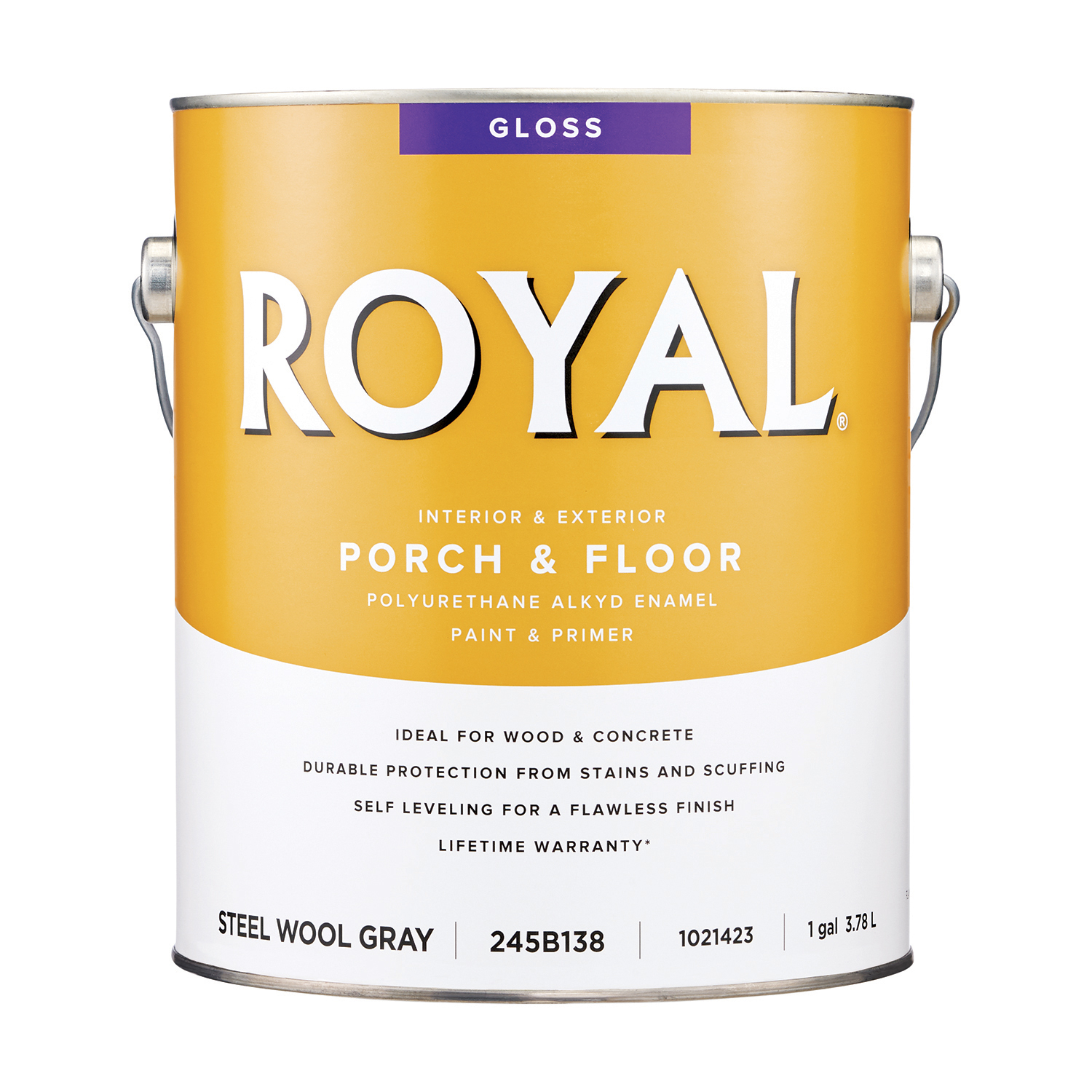 Royal Gloss Steel Wool Gray Porch \u0026 Floor Alkyd Enamel 1 gal - Intensery