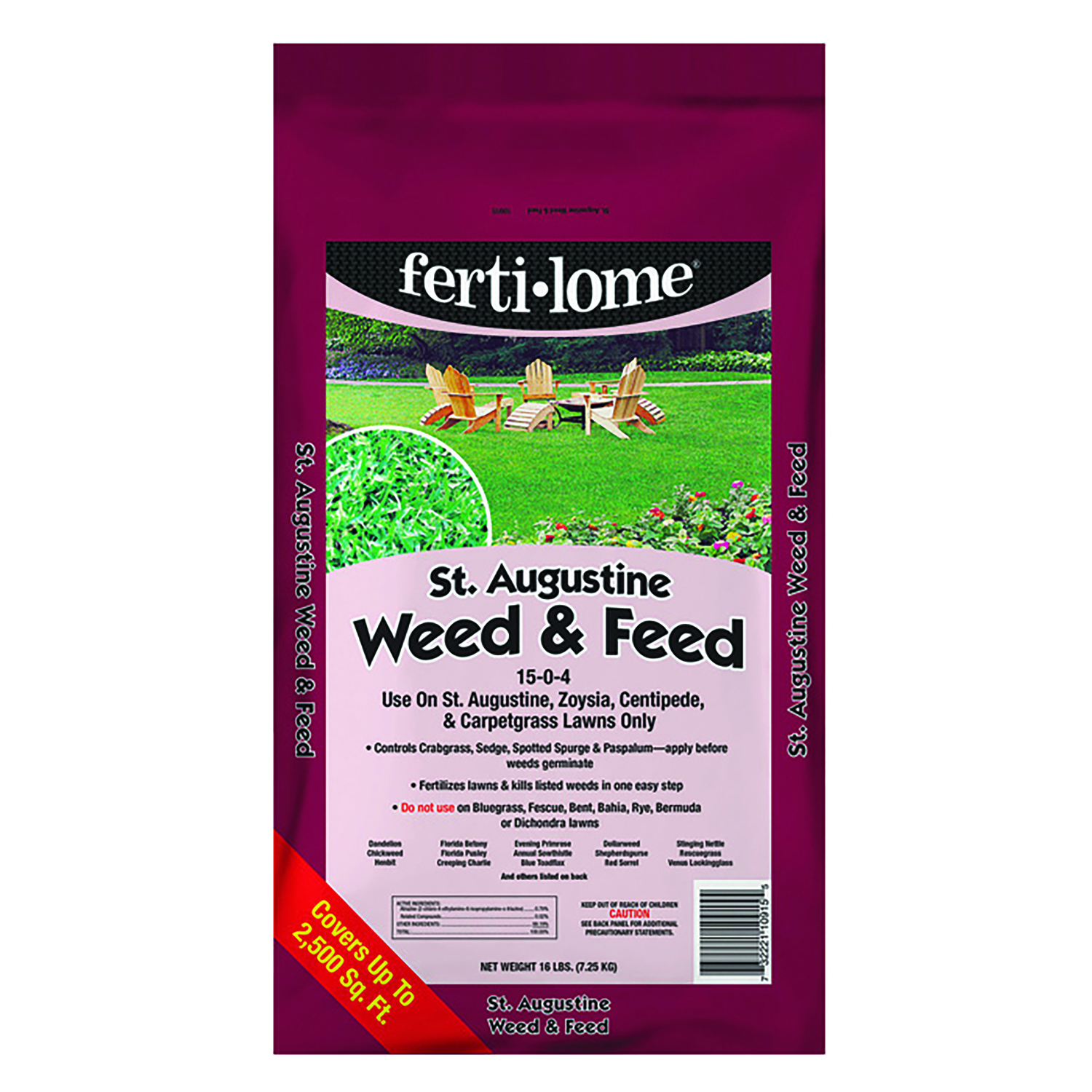 Ferti-Lome Weed \u0026 Feed Lawn Fertilizer For St. Augustine Grass 2500 sq ft - Intensery