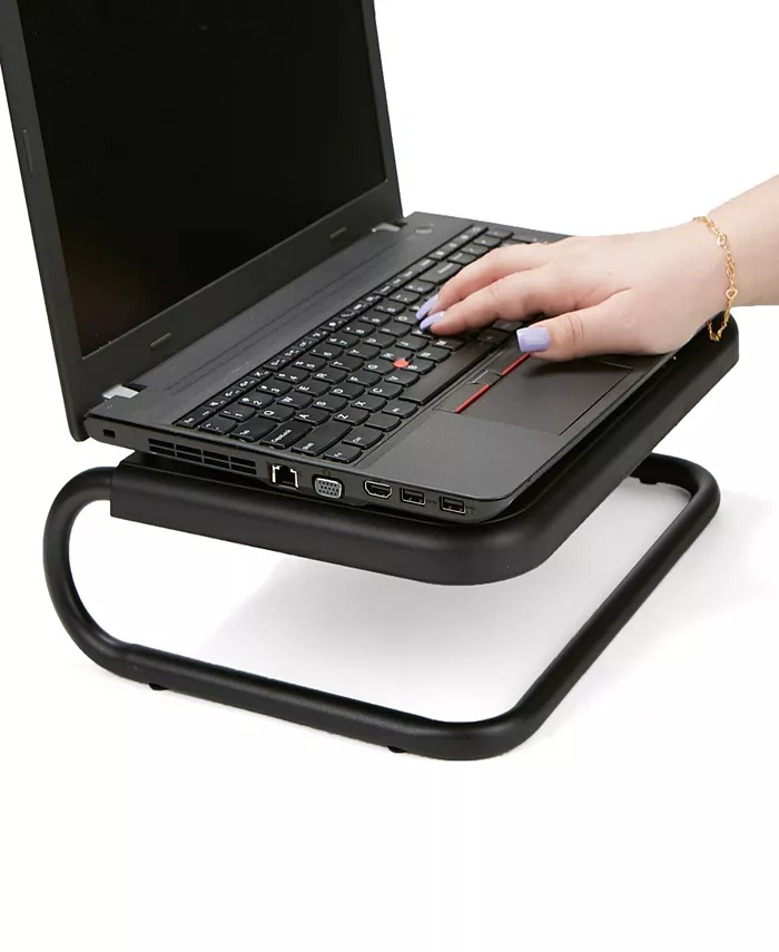 Mind Reader Metal Monitor Stand Riser， Black - Intensery