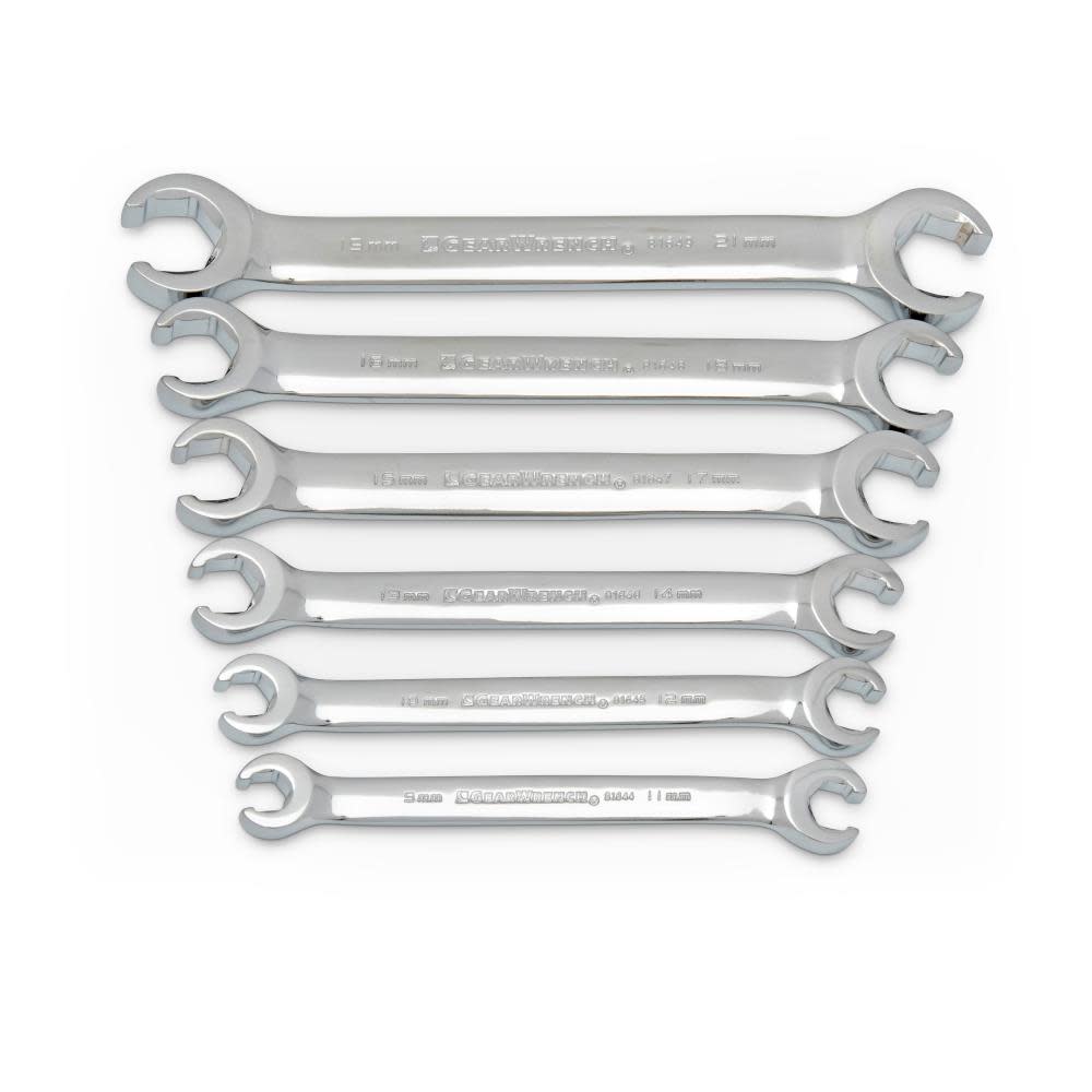 GEARWRENCH Flare Nut Wrench Set 6 Pc. Metric 81906 from GEARWRENCH - Intensery