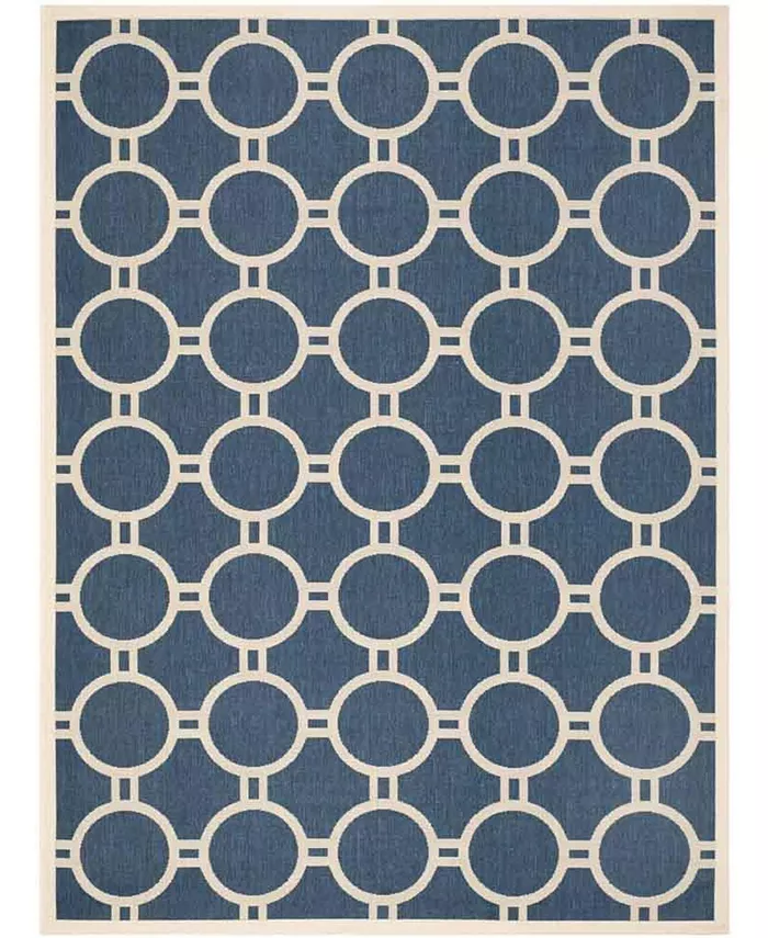 Safavieh Courtyard Navy and Beige 8' x 11' Sisal Weave Outdoor Area Rug - Intensery