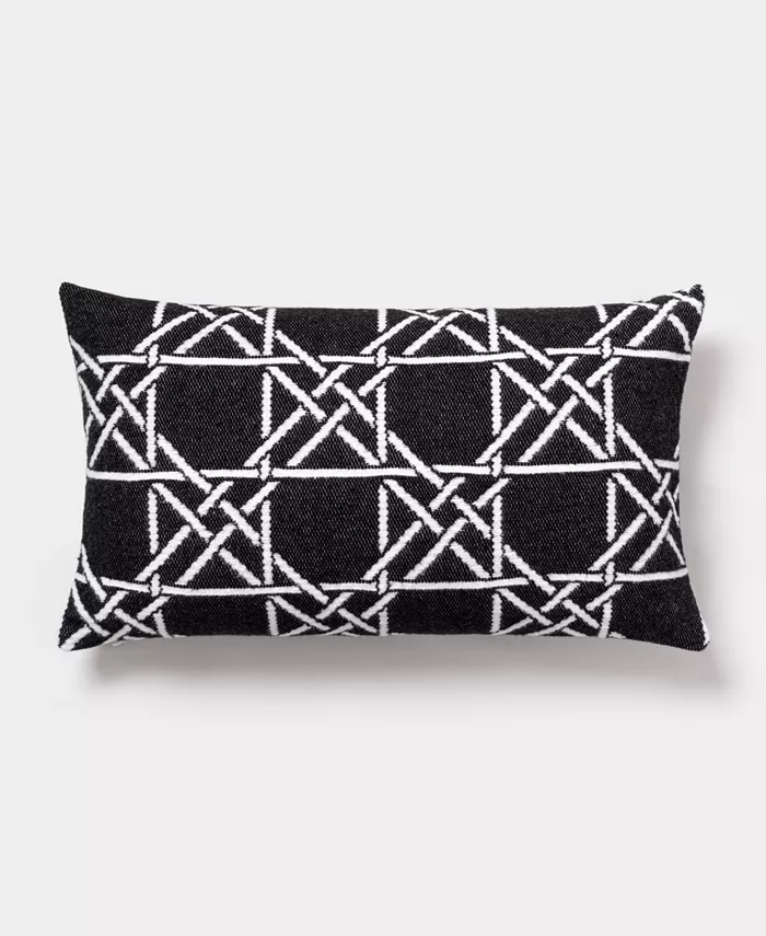 Brooks Brothers Lattice Work Decorative Cotton Pillow - Intensery