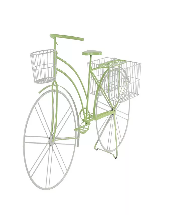 Rosemary Lane Eclectic Tin Bicycle Plant Stand - Intensery