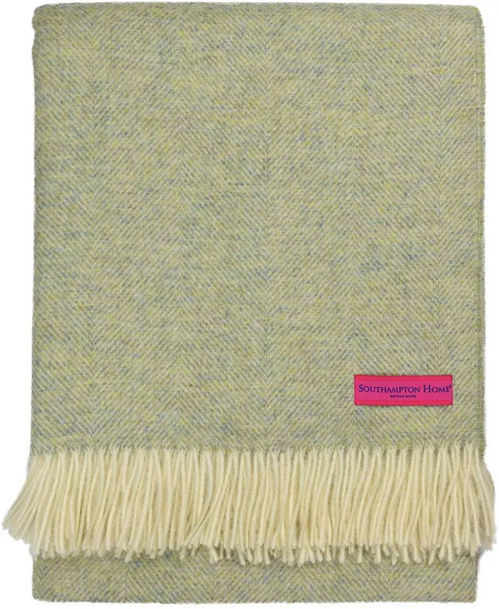 Southampton Home Wool Herringbone Throw - Intensery