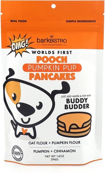 Bark Bistro Company Pooch Pancakes Pumpkin Pup Dog Treat， 14-oz bag - Intensery