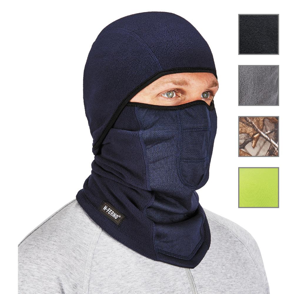 Ergodyne N Ferno 6823  Balaclava Face Mask Windproof Hinged Navy - Intensery
