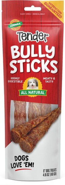 Lennox Tender 8-inch Bully Sticks Dog Treats - Intensery