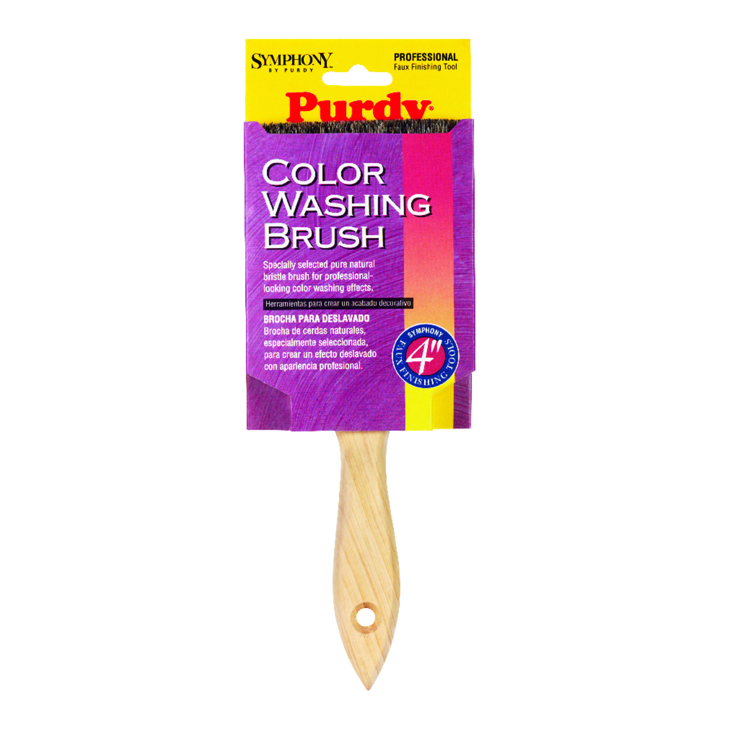 Purdy Symphony Color Washing Brush 4 in. Soft Flat Color Washing Brushes - Intensery