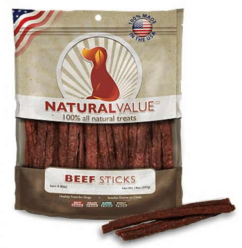 Loving Pets Natural Value Beef Sticks Dog Treats - 14 oz - Intensery